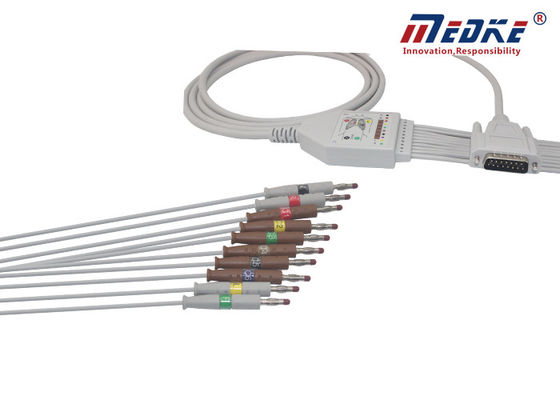 Banana 10 Lead 4.0mm Nihon Kohden Patient Cable For Ecg Machine