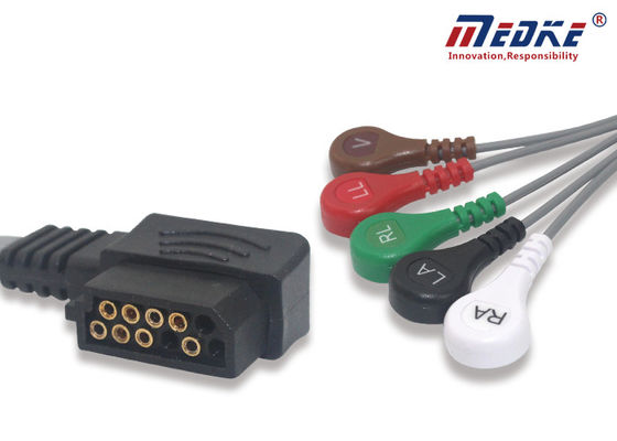 3.4m AHA 5 Lead ECG Cable For Digitrak XT Holter Recorder